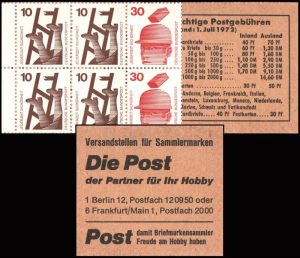 ALEMANIA/SELLOS 1972 - ORDINARIOS - PREVENCION DE ACCIDENTES - YV C 564 - CARNET - NUEVO
