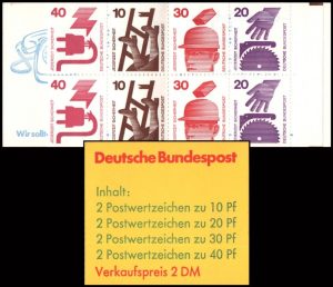ALEMANIA/SELLOS 1972 - ORDINARIOS - PREVENCION DE ACCIDENTES - YV C 574b - CARNET - NUEVO