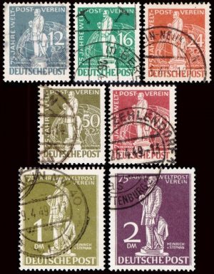 BERLIN/SELLOS, 1949 - UNION POSTAL UNIVERSAL (U.P.U.) - YV 21/27 - 7 VALORES - USADO