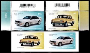 ALEMANIA/SELLOS, 2018 - AUTOMOVILES - YV 3147/48 + 3149/50 - 4 VALORES - NUEVO