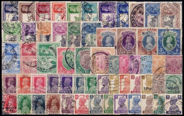 BRITISH INDIA - LOT OF 60 USED STAMPS - VERY GOOD CONDITION