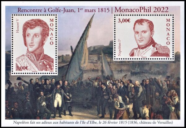 MONACO/SELLOS, 2022 - NAPOLEON BONAPARTE - HONORE V - YV F 3362 - BLOQUE - NUEVO