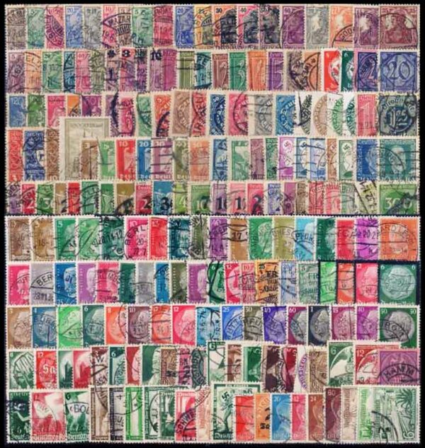 REICH/STAMPS - LOT OF 200 USED STAMPS - EXCELLENT CONDITION - USED