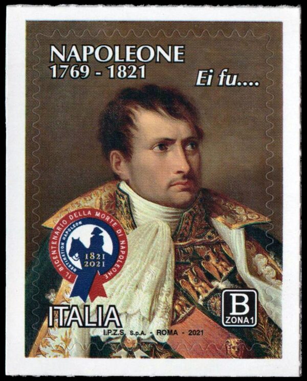 ITALIA/SELLOS, 2021 - NAPOLEON BONAPARTE - EMPERADOR FRANCES - YV 4054 - 1 VALOR - AUTOADHESIVO