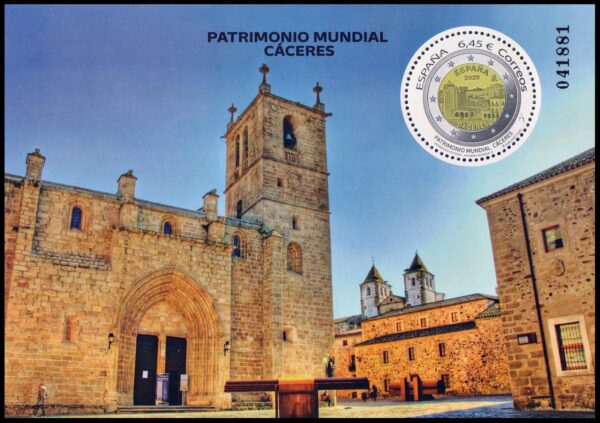 ESPAÑA/SELLOS, 2023 - PATRIMONIO MUNDIAL - CACERES - YV F 5399 - BLOQUE - NUEVO