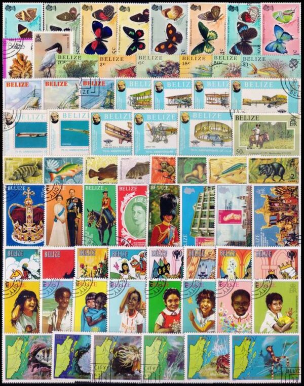 BELIZE/SELLOS - LOTE DE 67 SELLOS - EXCELENTE ESTADO - NUEVOS Y USADOS