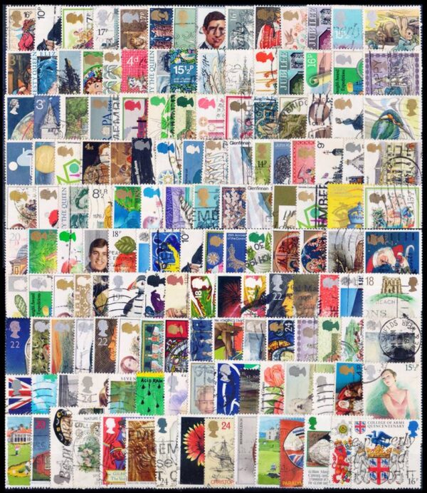 GREAT BRITAIN/STAMPS - LOT OF 150 STAMPS - COMMEMORATIVE - VERY GOOD CONDITION - USED