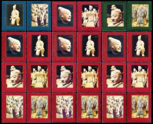 NACIONES UNIDAS (ONU) 1997 – PATRIMONIO MUNDIAL – LOS GUERREROS DE TERRACOTA – CHINA - YV  735/42 (NY)  340/47 (G) 257/64 (V) 18 VALORES - NUEVO