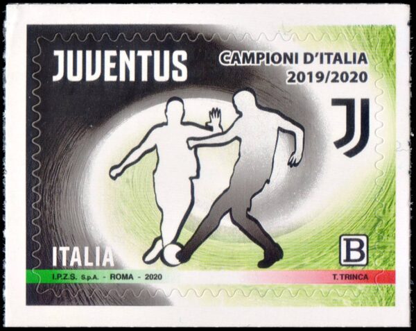 ITALY/STAMPS, 2022 - SOCCER - JUVENTUS CHAMPION OF ITALY - YV 4016 - 1 VALUE - SELF-ADHESIVE