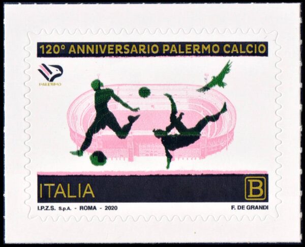 ITALY/STAMPS, 2020 - FOOTBALL - PALERMO CALCIO - YV 4010 - 1 VALUE SELF-ADHESIVE