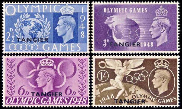 TANGER (MOROCCO) STAMPS, 1948 - GEORGE VI - "OLYMPIC GAMES LONDON 1948" - YV 23/26 - 4 VALUES - MNH