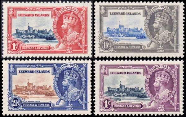 LEEWARD/STAMPS, 1935 - JUBILEE OF GEORGE V - YV 8285 - 4 VALUES - HINGED