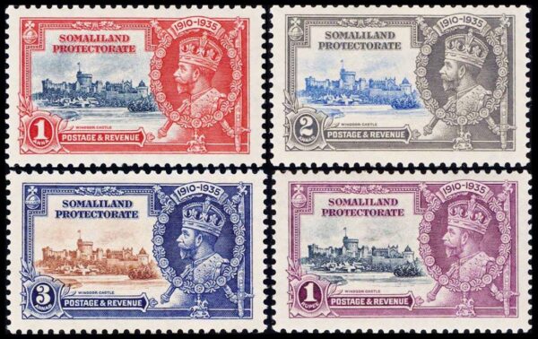 SOMALIA BRITANICA/SELLOS, 1935 - JUBILEO DE JORGE V - YV 69/72 - 4 VALORES - BISAGRA