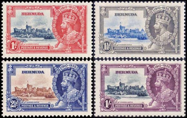 BERMUDAS/SELLOS, 1935 - JUBILEO DE JORGE V - YV 88/91 - 4 VALORES - NUEVO - BISAGRA