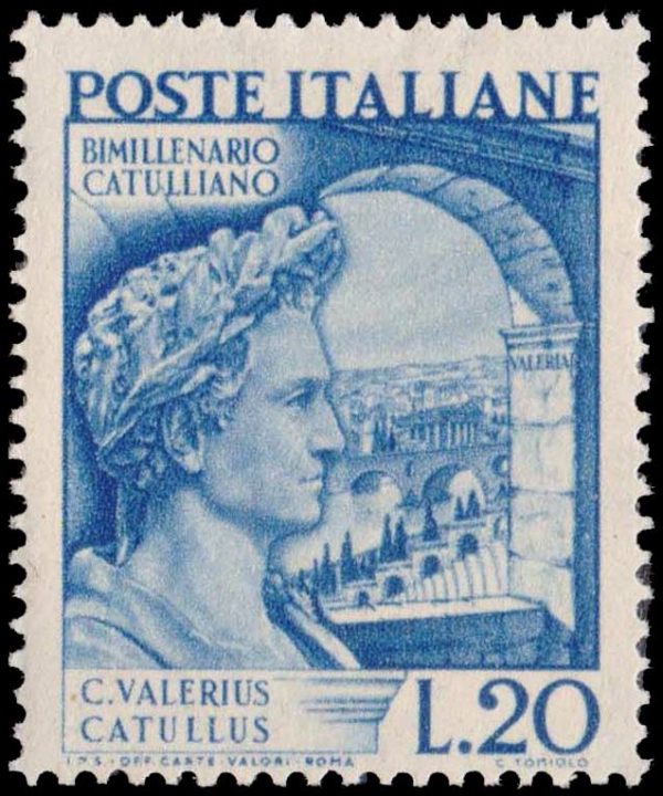 ITALIA/SELLOS, 1949 - POESIA - CAYO VALERIO CATULO - YV 552 - 1 VALOR - NUEVO - MINT