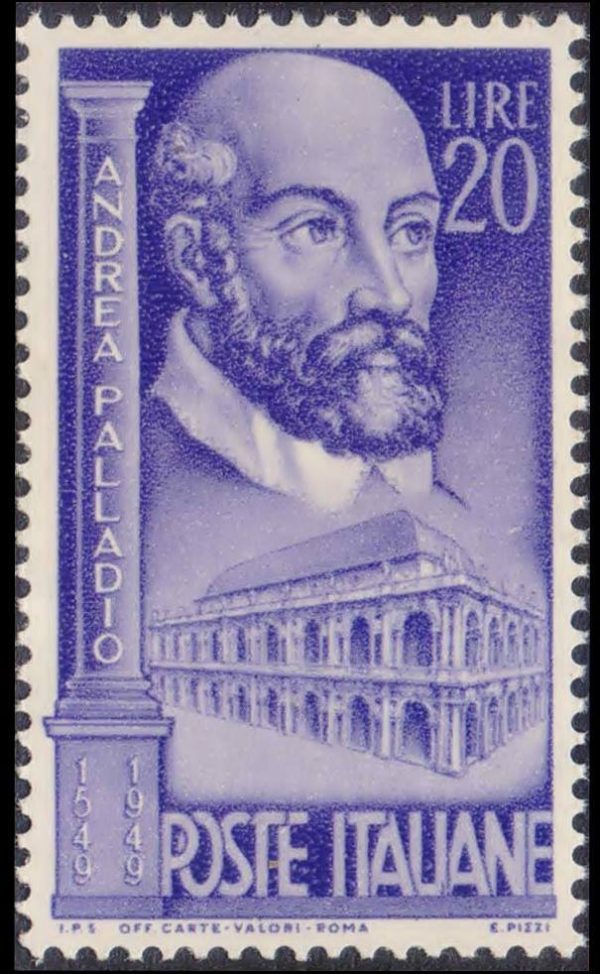 ITALIA/SELLOS, 1949 - ARQUITECTURA - ANDREA PALLADIO - YV 546 - 1 VALOR - NUEVO - MINT