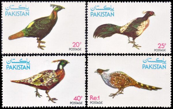 PAKISTAN/SELLOS, 1979 - FAUNA - AVES - FAISANAES - DIVERSAS ESPECIES - YV 478/81 - 4 VALORES - NUEVO - MINT