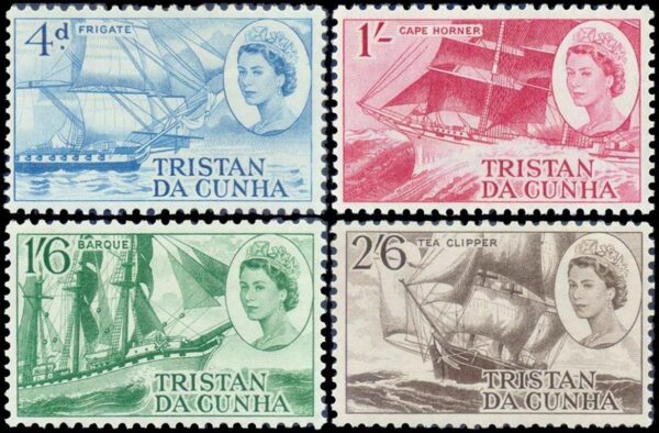 TRISTAN DA CUNHA/SELLOS, 1969 - BARCOS - YV 124/127 - 4 VALORES - NUEVO - MNH