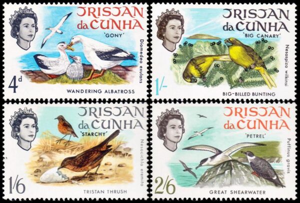 TRISTAN DA CUNHA/SELLOS, 1968 - FAUNA - AVES - YV 116/19 - 4 VALORES - NUEVO - MINT