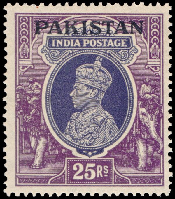 PAKISTAN/STAMPS, 1947 – GEORGE VI – BRITISH INDIA OVERPRINT STAMPS – YV 19 – 1 VALUE – HINGE