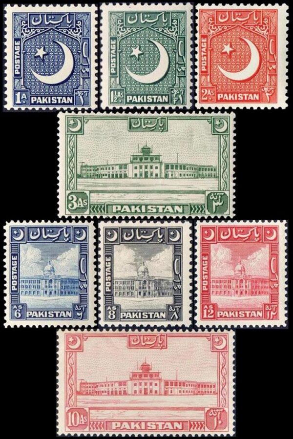 PAKISTAN/SELLOS, 1950 - SELLOS ORDINARIOS - YV 47/54 - 8 VALORES - NUEVO - MINT