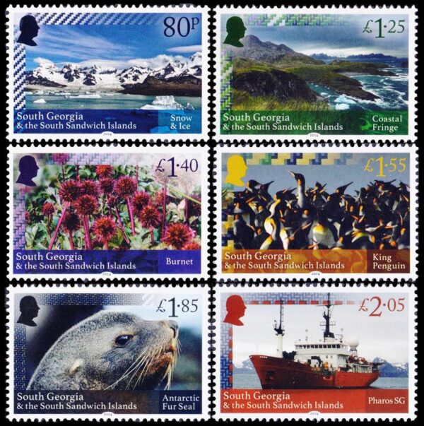 GEORGIAS DEL SUR/SELLOS, 2024 - FAUNA - PINGUINOS - MAMIFEROS MARINOS - FLORES - BARCOS - 6 VALORES - NUEVO - MINT