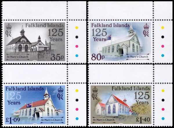 MALVINAS/SELLOS, 2024 - IGLESIA DE SAINT MARY - YV 1446/49 - 4 VALORES - NUEVO - MINT