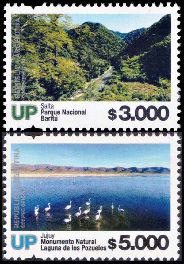 ARGENTINA/SELLOS, 2024 – SELLOS U.P. – PARQUES NACIONALES – FAUNA - AVES - CAT GJ 4511/4512 – 2 VALORES – NUEVO – MINT