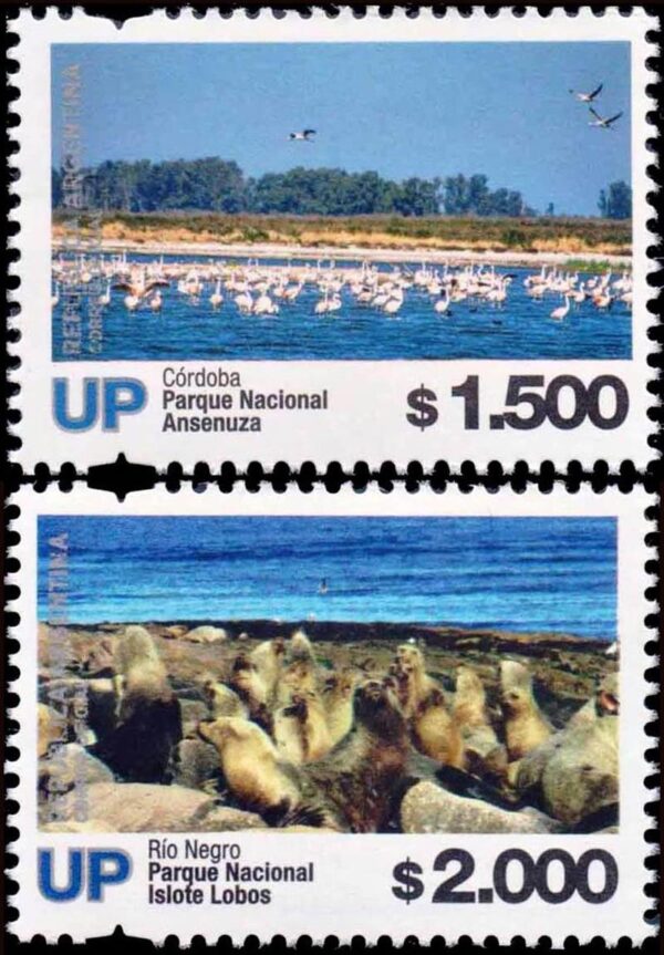 ARGENTINA/SELLOS, 2023 - SELLOS U.P. - PARQUES NACIONALES - FAUNA - CAT GJ 4507/08 - 2 VALORES - NUEVO - MINT