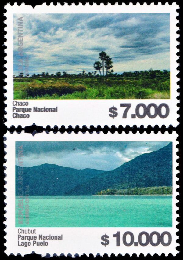 ARGENTINA/STAMPS, 2025 – REGULAR STAMPS – NATIONAL PARKS – 2 VALUES – MNH