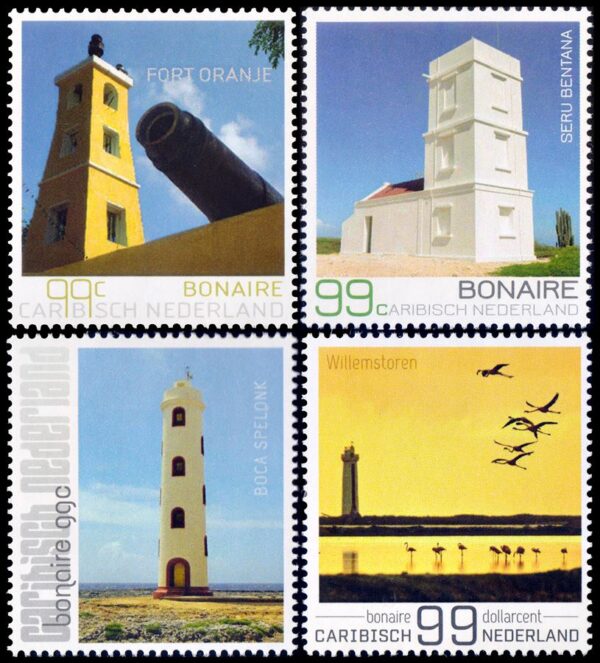 DUTCH CARIBBEAN (BONAIRE) STAMPS, 2016 - LIGHTHOUSES OF BONAIRE - YV 55/58 - 4 VALUES - MNH