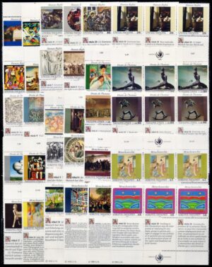 NACIONES UNIDAS (ONU) - LOTE DE 90 SELLOS - DERECHOS DEL HOMBRE - SERIES COMPLETAS - NUEVO - MINT - 30% DE DESCUENTO SOBRE PRECIO CATALOGO