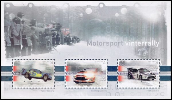 NORUEGA/SELLOS, 2007 - DEPORTES - AUTOMOBILISMO - CARRERAS DE RALLY - YV BF 34 - BLOQUE - NUEVO - MINT