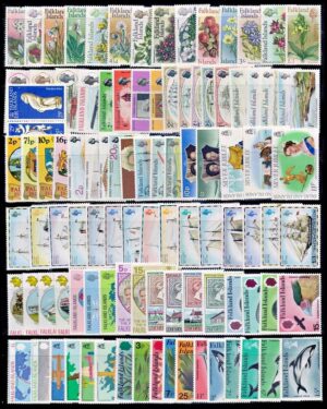 MALVINAS - LOTE 100 SELLOS - SERIES COMPLETAS - NUEVO - MINT - 30 % DE DESCUENTO SOBRE PRECIO CATALOGO