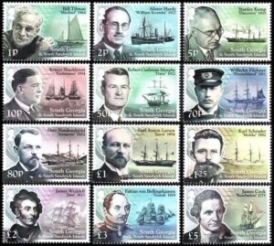 SOUTH GEORGIA/STAMPS, 2014 - ANTARCTIC EXPLORERS - SHIPS - DEFINITIVES - YV 622/633 - 12 VALUES - MNH