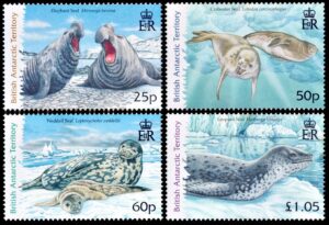 BRITISH ANTARCTICA (BAT) STAMPS, 2006 - MARINE WILDLIFE - SEALS AND ELEPHANT SEALS - YV 443/46 - 4 VALUES - MINT