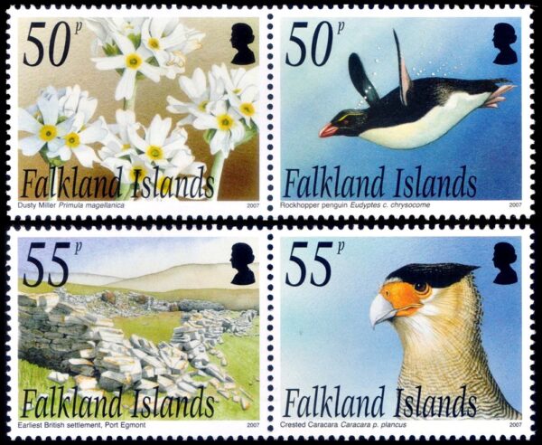 MALVINAS/STAMPS. 2007 - FLORA - FAUNA - ISLANDS - SUNDERS ISLAND - YV 985/88 - 4 VALUES - MNH