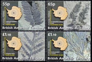 ANTARTIDA BRITANICA (BAT) SELLOS, 2008 - FLORA - FOSILES - MAPAS - YV 472/75 - 4 VALORES - NUEVO - MINT