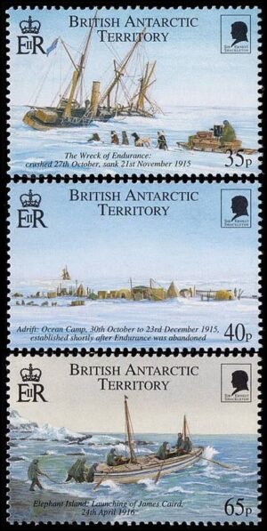 ANTARTIDA BRITANICA (BAT) SELLOS, 2000 - EXPLORADORES Y NAVEGANTES - BARCOS - EXPEDICIONES ANTARTICAS -YV 312/14 - 3 VALORES - NUEVO