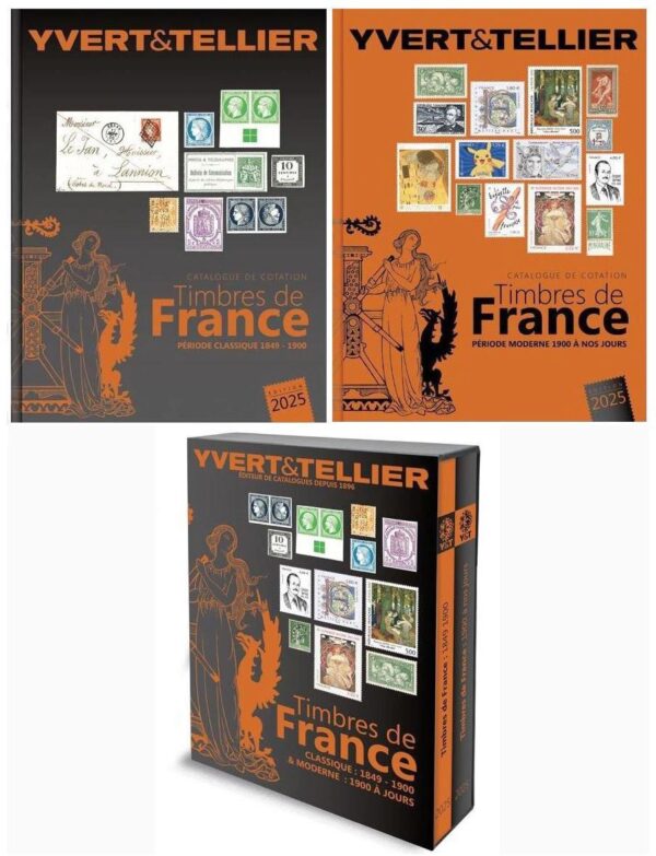 FRANCE CATALOGUE – YEAR 2025 – YVERT ET TELLIER – 2 VOLUMES – WITH CASE - NEW