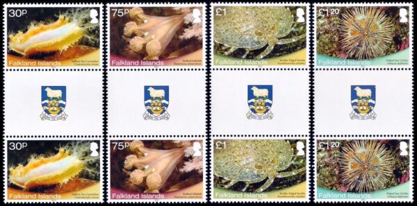 MALVINAS/STAMPS, 2013 – MARINE FAUNA – YV 1155/58 - 4 VALUES - GUTER PAIR - MNH