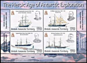ANTARTIDA BRITANICA (BAT) SELLOS, 2008 - BARCOS - EXPLORACION DE LA ANTARTIDA - EXPLORADORES Y NAVEGANTES - YB BF 13 - BLOQUE - NUEVO