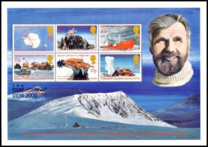 ANTARTIDA BRITANICA (BAT) SELLOS, 2000 - EXPLORACION DE LA ANTARTIDA - SIR VIVIAN FUCHS - YV 315/20 - HOJITA - NUEVO - MINT