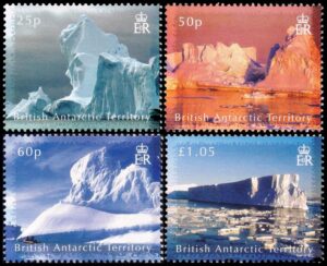 BRITISH ANTARCTICA (BAT) STAMPS, 2007 - ICEBERGS - YV 451/54 - 4 VALUES - MNH