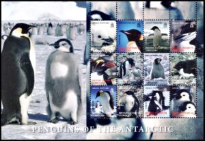 ANTARTIDA BRITANICA (BAT) SELLOS, 2006 - AVES ANTARTICAS – PINGUINOS – YV 419/30 – HOJITA – NUEVO - MINT