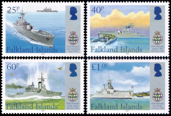 MALVINAS/STAMPS, 2007 - WARSHIPS - YV 960/63 - 4 VALUES - MNH