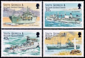 SOUTH GEORGIAS/STAMPS, 2001 - ROYAL FLEET AUXILIARY SHIPS - YV 326/29 - 4 VALUES - Mnh