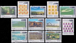 ARGENTINA/SELLOS, 2025 - SELLOS ORDINAROS - REVALORIZADOS SOBRE SELLOS U.P. - 12 VALORES - NUEVO - MINT