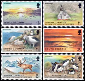 GEORGIAS DEL SUR/SELLOS, 1999 - EL NUEVO MILENIO - YV 309/314 - 6 VALORES - NUEVO - MINT