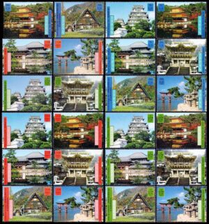 NACIONES UNIDAS (ONU) 2001 - PATRIMONIO MUNDIAL - JAPON - YV 855/62 (NY) 430/37 (G) 348/55 (V) - 24 VALORES -NUEVO - MINT